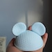 Light Blue Mickey Ears Fondant Cake Topper