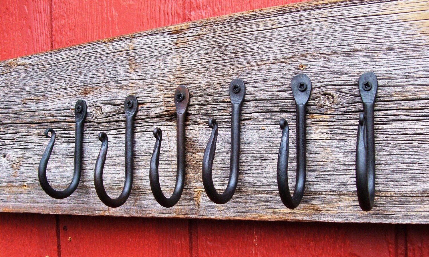 Hand Forged Wall Hooks Black Oil Finish