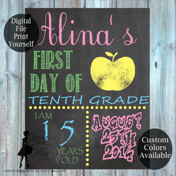 First Day Of School Chalkboard Sign 155