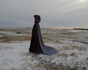 Black Cape- Train- Black Cloak- Medieval - Wedding - Renaissance Festival -Vampire- Halloween Costume - Cape - Faux Suede