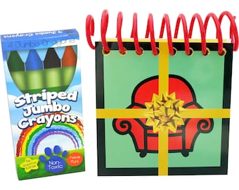 Blue's BIG BIRTHDAY Handy Dandy Notebook with box of 4 Crayons