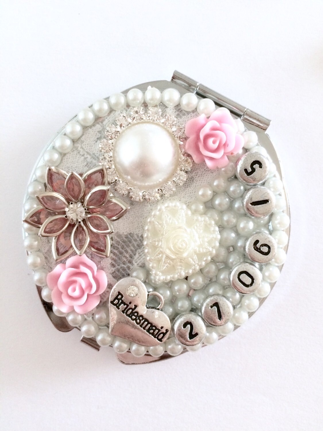 Personalised Compact Mirror Bridesmaid Gift Handbag Mirror