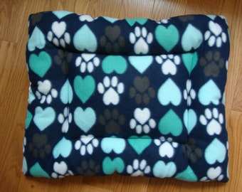Paws Hearts Puffy Pet Bed