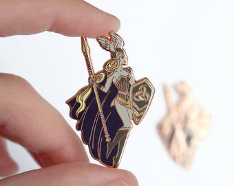Beautiful Valkyrie Shield Maiden Pin