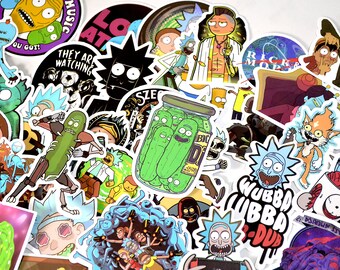 50pc Rick and Morty Season3 Waterproof Stickers Flake, Scrapbook Supplies