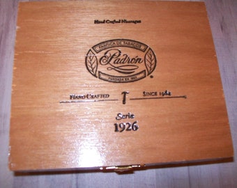 Empty Wooden Cigar Box for Crafting - Padron - 1926