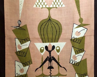 Tammis Keefe "Spirits" Bar Towel Mid-Century Modern