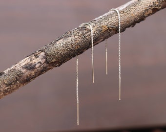 Sterling Silver Threader Earrings, Sterling Silver Earrings, Earrings, Fashion Earrings, Simple Earrings, Simple Threader Earrings