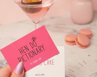 Hen Do Pictionary - Hen party Games - Hen Party Pictionary - hen night game - bachelorette game - bridal shower game - Pictionary