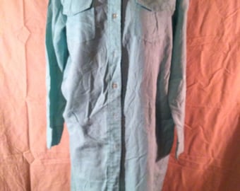 Vintage mint green Carol Brent shirt dress
