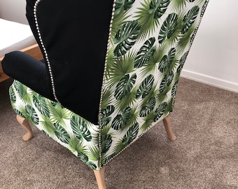 Beautiful reupholstered armchair