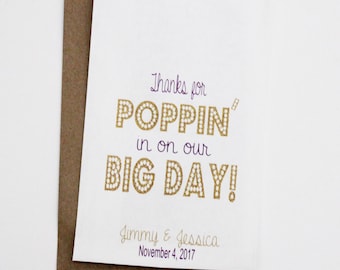 Wedding Popcorn Bags, Candy Bag, Wedding Favor Bag, Candy Buffet Bag