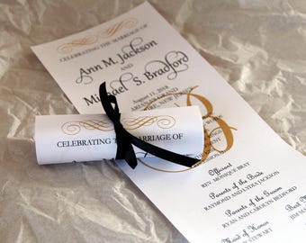 scroll wedding programs