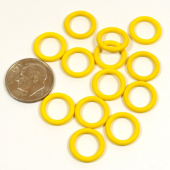 12mm Sunny Yellow Rubber ORings from ThunderMoonSupplies on Etsy Studio