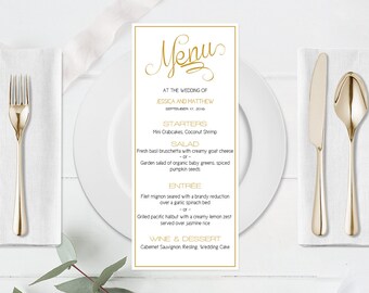 Menu card template | Etsy