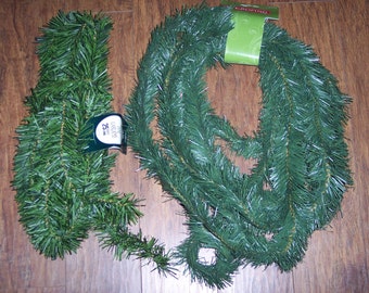 Pine roping garland,16-25 ft,2.5 inch wide,wired,holiday crafting,wreath making,set building