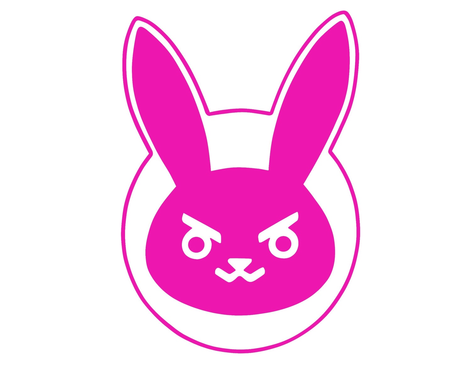 Overwatch D.Va Cute Bunny Spray Decal for Car/Laptop