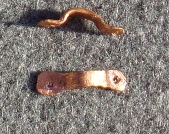 1:12th scale Hammered Copper Drawer Handles