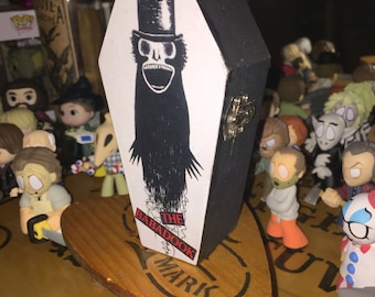 Wood coffin box, The Babadook keepsake box, Halloween decor, Horror