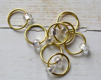 Palomino / Stitch Markers - Dangle Free Snag Free Knitting Stitch Markers - Small Medium Large Sizes Available