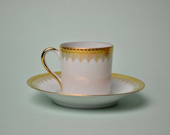 Demitasse cup saucer | Etsy Vtg DC Limoges France Demitasse Cup Saucer Tea Set Demitasse Espresso China White Gold Ornate