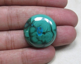 Azurite Malachite Azurite Malachite Cabochon Azurite Malachite Gemstone Loose Azurite Malachite Size 25 mm Azurite Round ET 5312