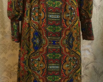 1970's Emma Domb Maxi Dress, Hippie Dress, Boho Dress