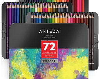 Arteza Professional Watercolor Pencils (Set of 72)