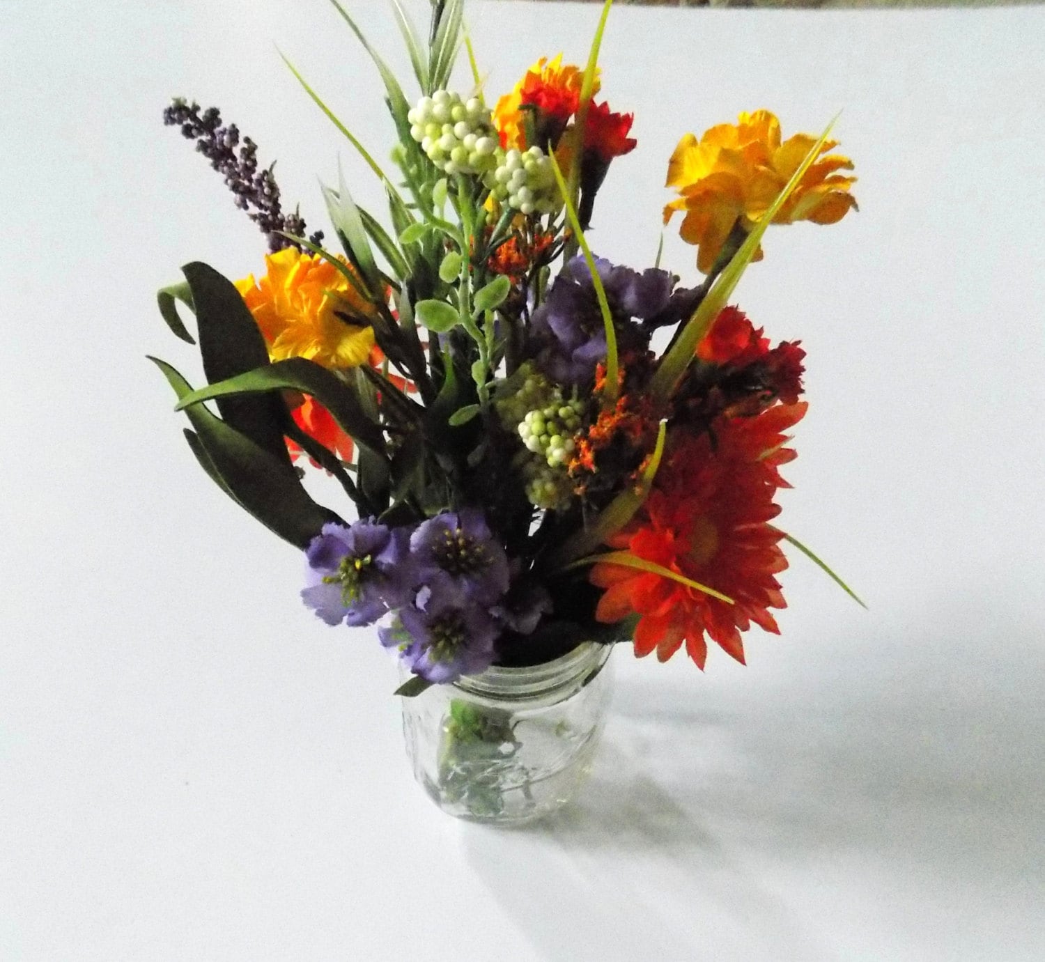 Wildflower Centerpieces for Mason Jars Wine Bottle Silk