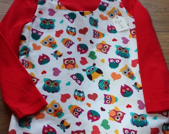 Owl Print Pinafore Dress