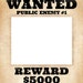 Photo Booth Frame Prop. Printable Wanted Poster. Wanted Sign.