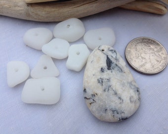 Beach Glass/ Sea Glass Lot. Jewelry Supplies.