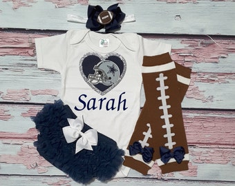dallas cowboys baby girl outfit - baby girl dallas cowboys outfit - girls cowboys outfit - dallas cowboys baby gift dallas cowboys football