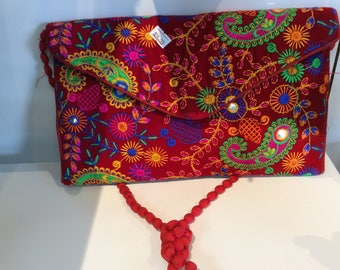 Lovely banjara clutch embroidery ,Mirror work