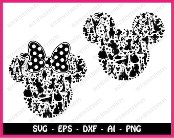 Mickey mouse SVG, disney svg, Minnie mouse SVG, mickey head svg, mickey, mickey clipart, SVG Files, Cricut Cut Files, Silhouette Cut Files