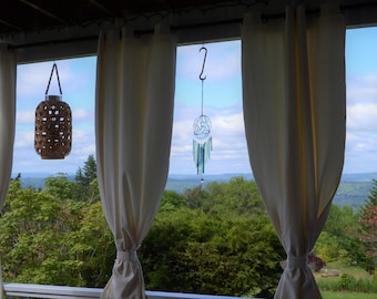 Stained Glass Windchime, Blue-Green