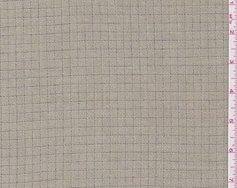 Tan Check Rayon, Fabric By The Yard