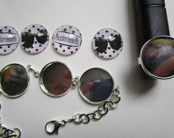 bracelet 3 creation Kit cabochons 20mm + ring 20mm