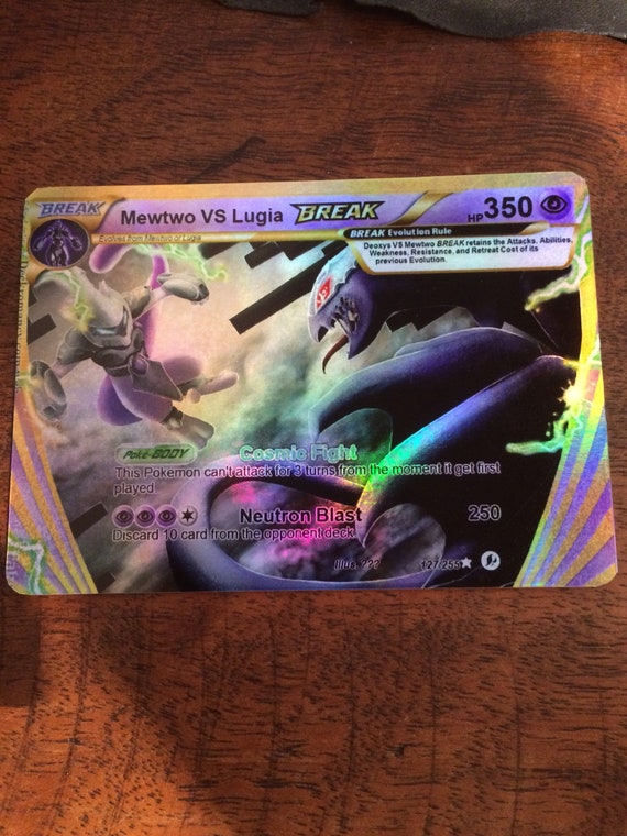 Mewtwo shadow vs Lugia break gx ex pokemon card orica proxy