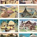 Home of the World's Peoples. Set of 24 Soviet Postcards.Artist Pavlinov. Fine Art. Moscow, 1975