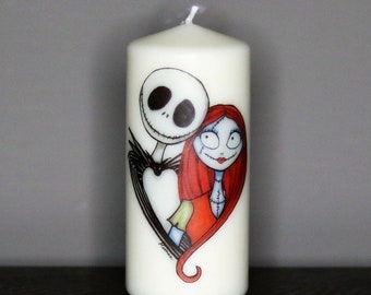 Nightmare Before Christmas Inspired Original Fan Art Candles