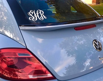 Monogram Car Decal | Window Decal