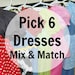 Disney Princess Dress| Disney Dresses for Toddler & Girls| Set of 6 CUSTOM 100% Cotton Costume Mary Poppins Rapunzel Moana