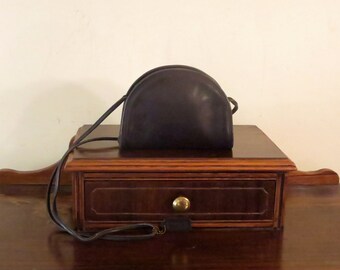 Etsy BDay SaleCoach Kimball Zip In Black Leather With Brass Hardware- Style No 9911 - Made In United States - VGC