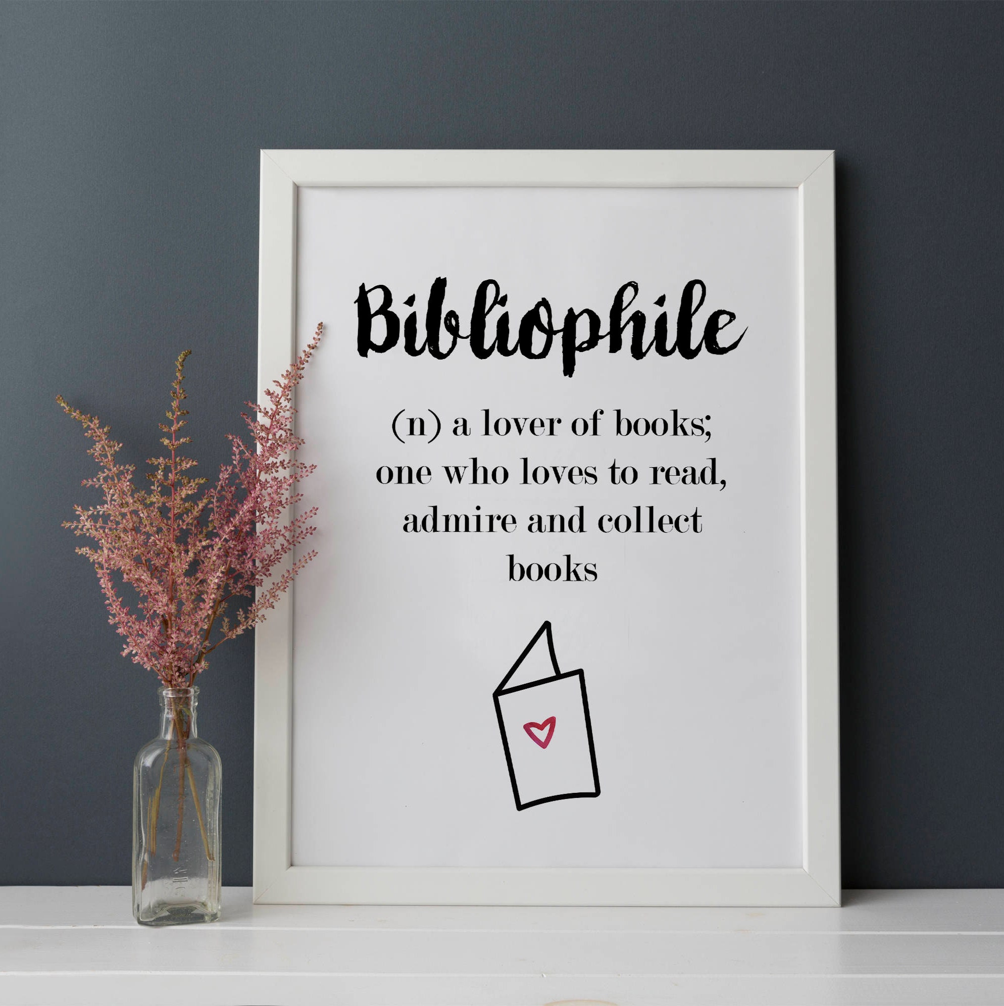 Bibliophile Print Definition Book Lover Tumblr Poster Meaning