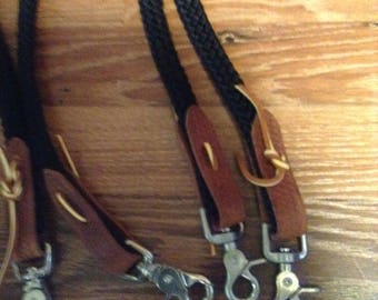 2 pr 8' flat braid reins black or brown