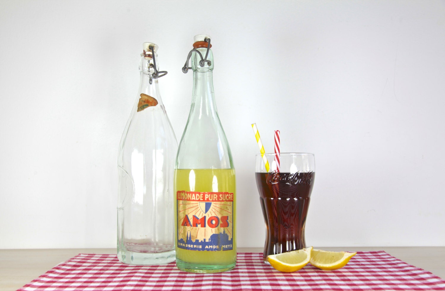 Vintage Lemonade Bottle Rustic Wedding French Bottle