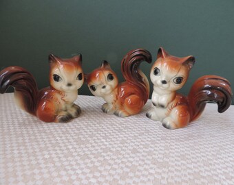 Three Goebel Squirrels Vintage