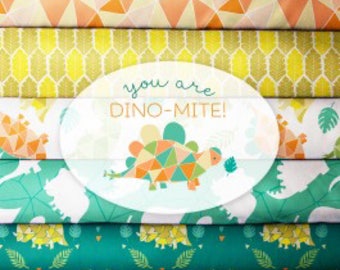 You Are Dino-Mite FQ BUNDLE, by Heather Rosas for Camelot Fabrics