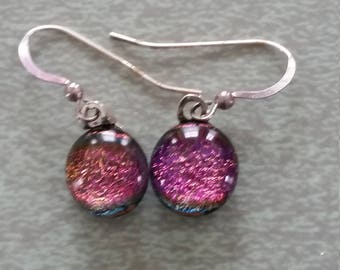 Dichroic glass earrings